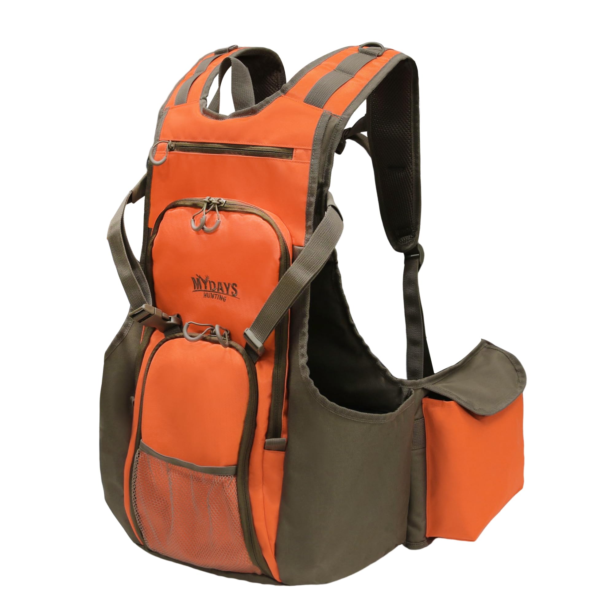 MYDAYS Upland Bird Vest Backpack, Hunting Tactical Vest with Game Pouch and Pockets for Outdoor Bird Hunting