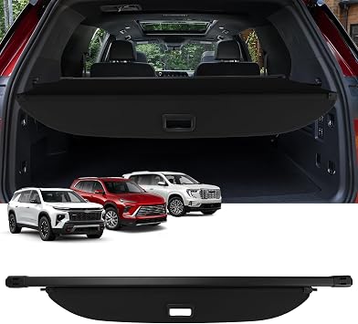 Retractable Cargo Cover Shade for GMC Acadia & Chevy Traverse 2025 2024/ Buick Enclave 2025 Security Trunk Privacy Cover