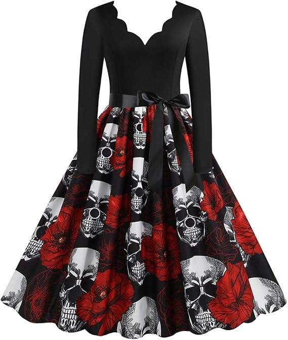 Amazon Co Jp レディース ワンピース Sebwery ハロウィン 髑髏 プリント ワンピース ゴシック風 長袖 ひざ丈 ワンピース パーティー コスチューム ゴスロリ 暗黒 骸骨 魔女 仮装 コスプレ チュニック ハロウィンコス ホビー Amazon Co Jp レディース ワンピース Sebwery ハロウィン 髑髏 プリント ワンピース ゴシック風 長袖 ひざ丈 ワンピース パーティー コスチューム ゴスロリ 暗黒 骸骨 魔女 仮装 コスプレ チュニック ハロウィンコス ホビー