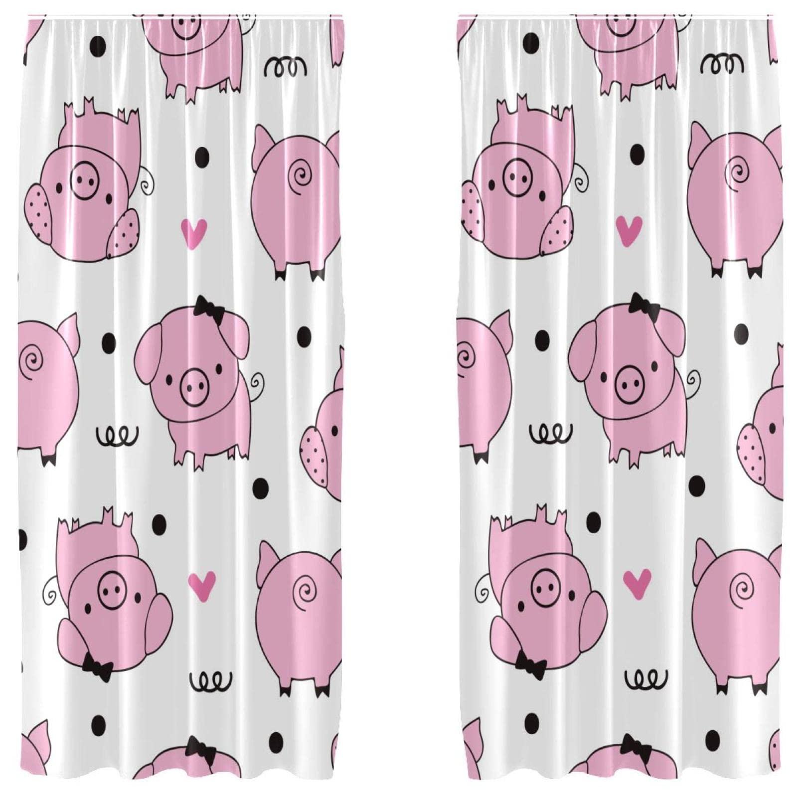 Rideau cochon rose tamisant la lumière pour préserver le sommeil des enfants
