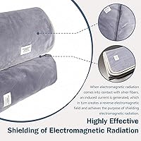 Vista 2 de Manta Faraday de 26 x 40 pulgadas, bloqueador de manta de protección EMF contra el contacto directo de WiFi mientras usas tu computadora