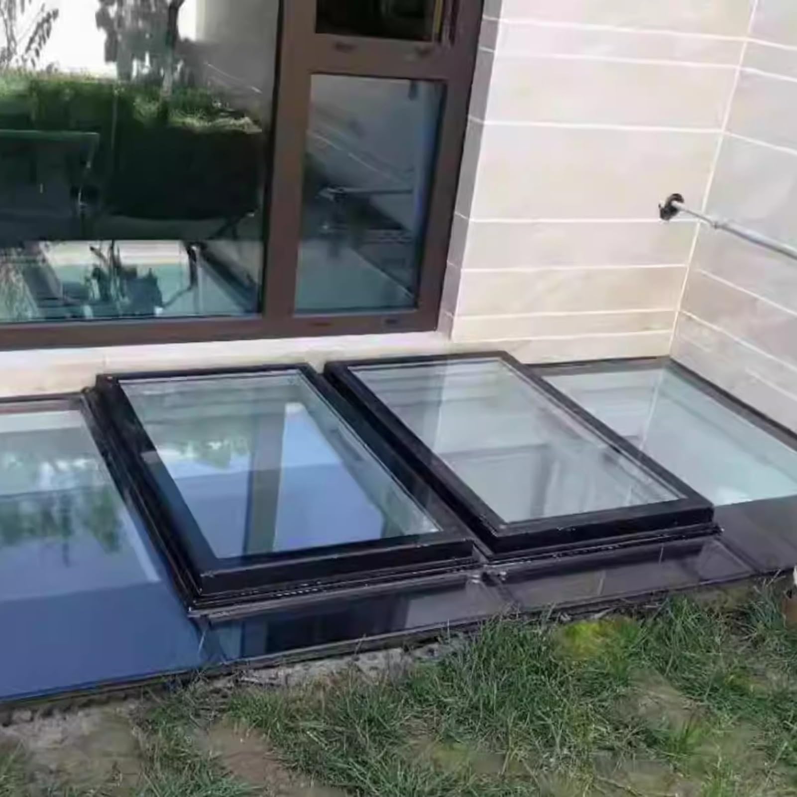 Okno świetlikowe 70 x 70 cm z hartowanym światłem słonecznym 5 mm, naturalne światło dzienne do solarium, poprawia oświetlenie domu i wydajność energetyczną