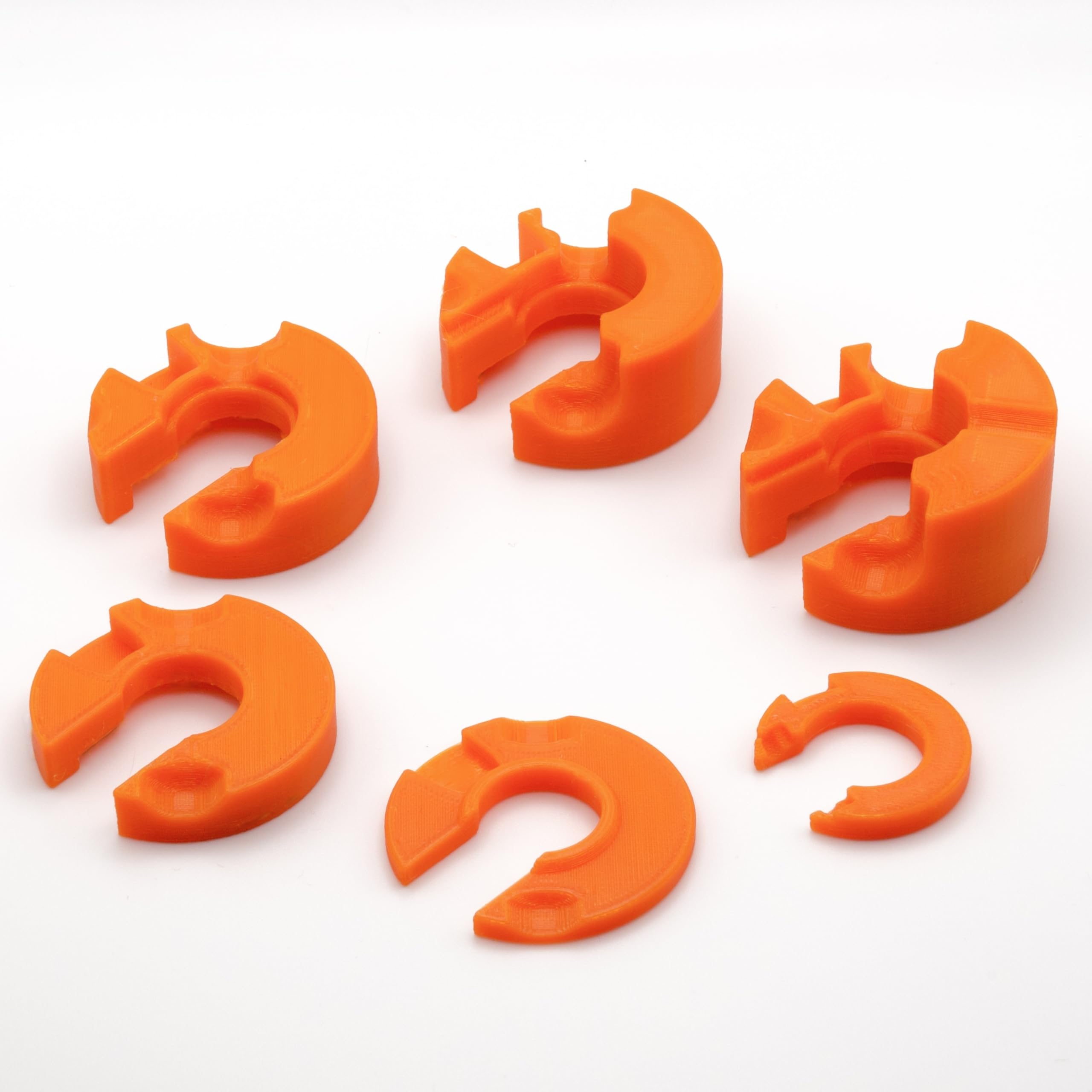 Fox Float X Bottomless Token Volume Spacer Kit 2022 Model, in Orange, 6-Piece Set