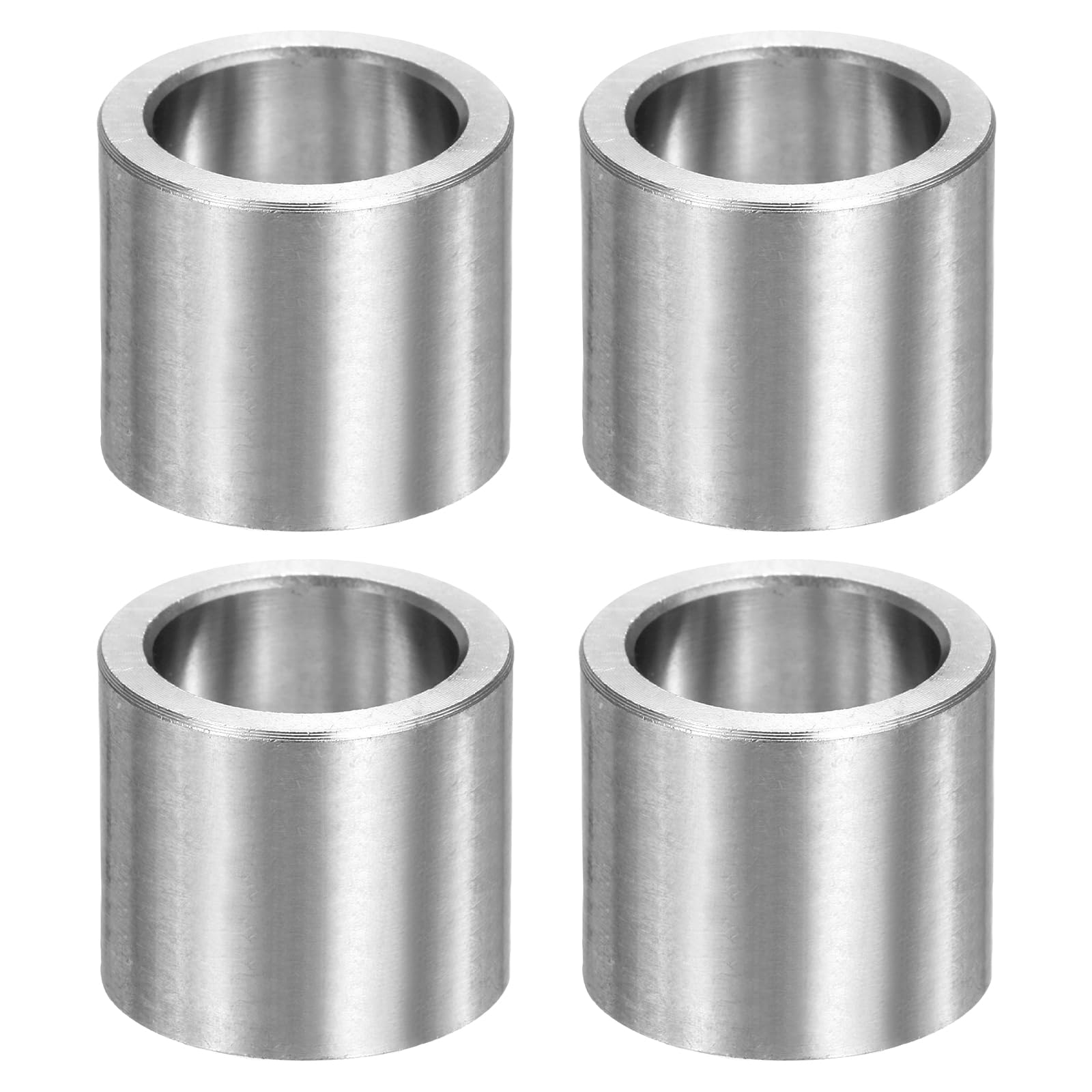 sourcing map 4pcs M16 Metal Spacers, 5/8" Stainless Steel Spacer 16mm IDx22mm ODx25mm Length Round Unthreaded Standoff Bushing Plain Finish for Screw Bolts, Silver