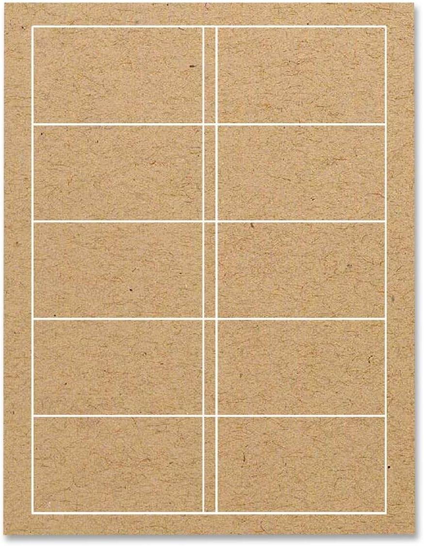 LB2X35BCS25 Laser Labels, 2 x 3, Rectangular, Matte, Permanent Adhesive, Brown Kraft, 250/Pk