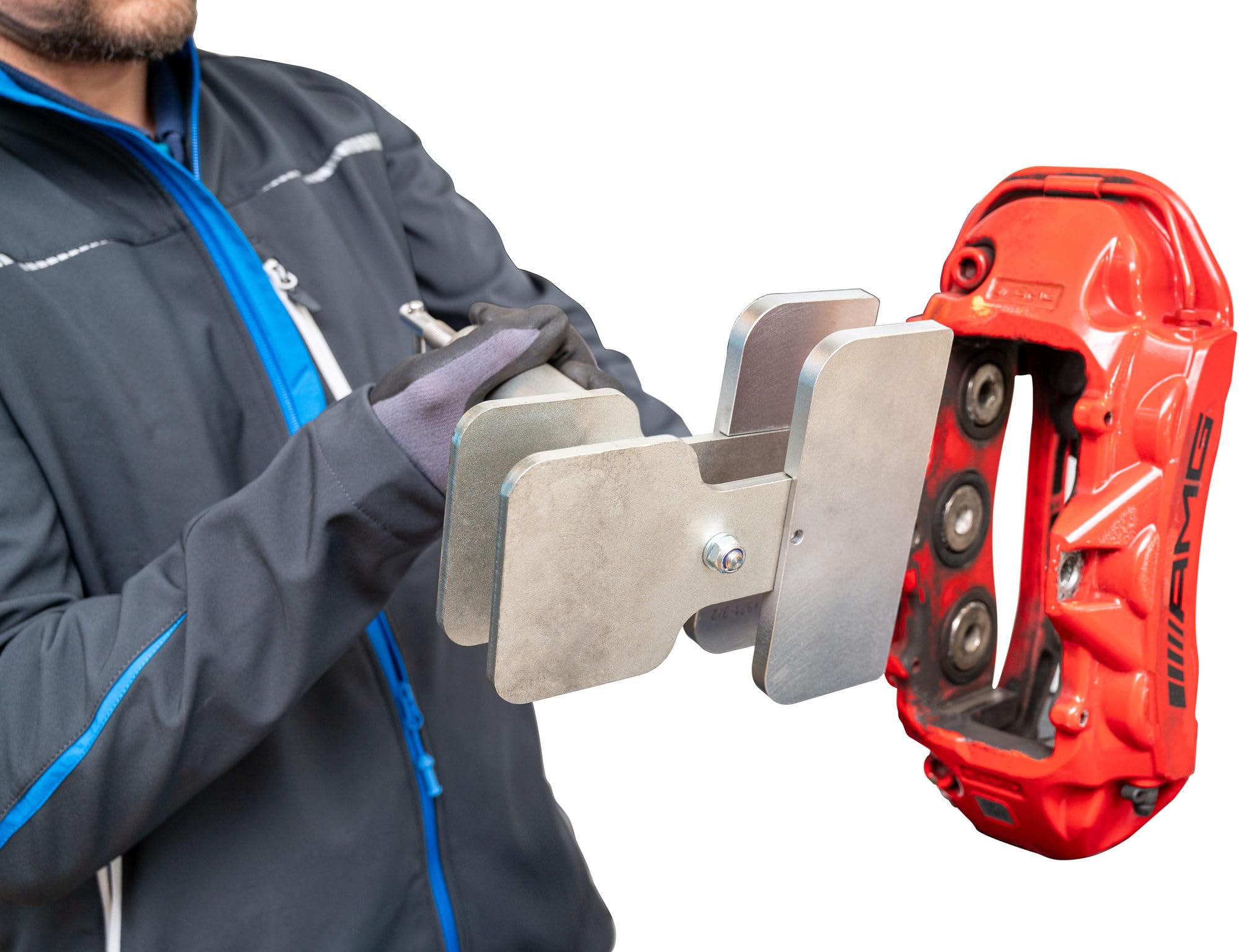 HAZET 4971-3/2 Adaptador herramienta reposición pistón pinza de frenos | 1638 g, accionamiento 640240 servicio de frenos, restablecimiento sin daños de pinzas de 6 pistones, superficie: galvanizada