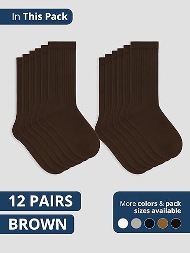 Miniatura 5 de 12 pares de calcetines de algodón para diabéticos para hombres y mujeres, calcetines de neuropatía extra anchos no vinculantes, calcetines de cuello