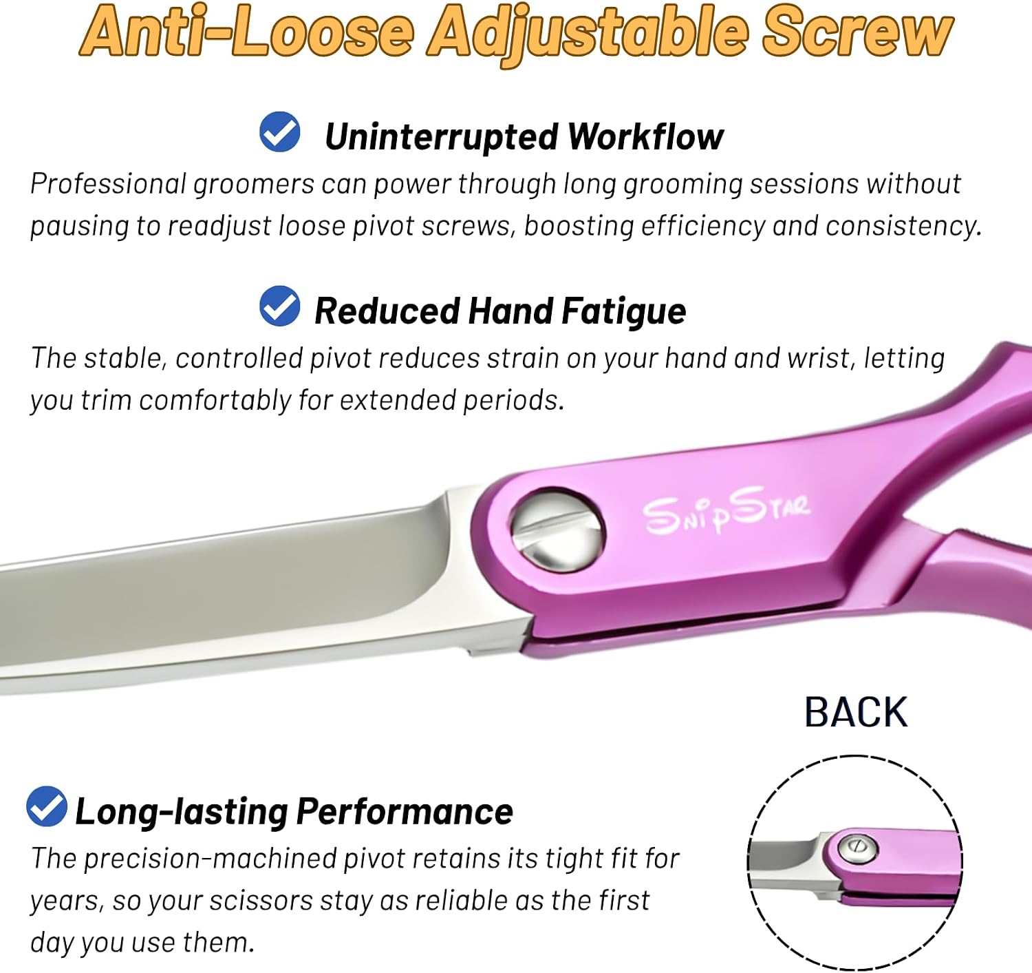 6.75in 30° Curved Dog Grooming Scissors, Japanese VG10 Stainless Steel Professional Pet Shears, Lightweight Ergonomic Trimming Scissors for Dog Grooming Face & Paws on Cats & Dogs – Pink