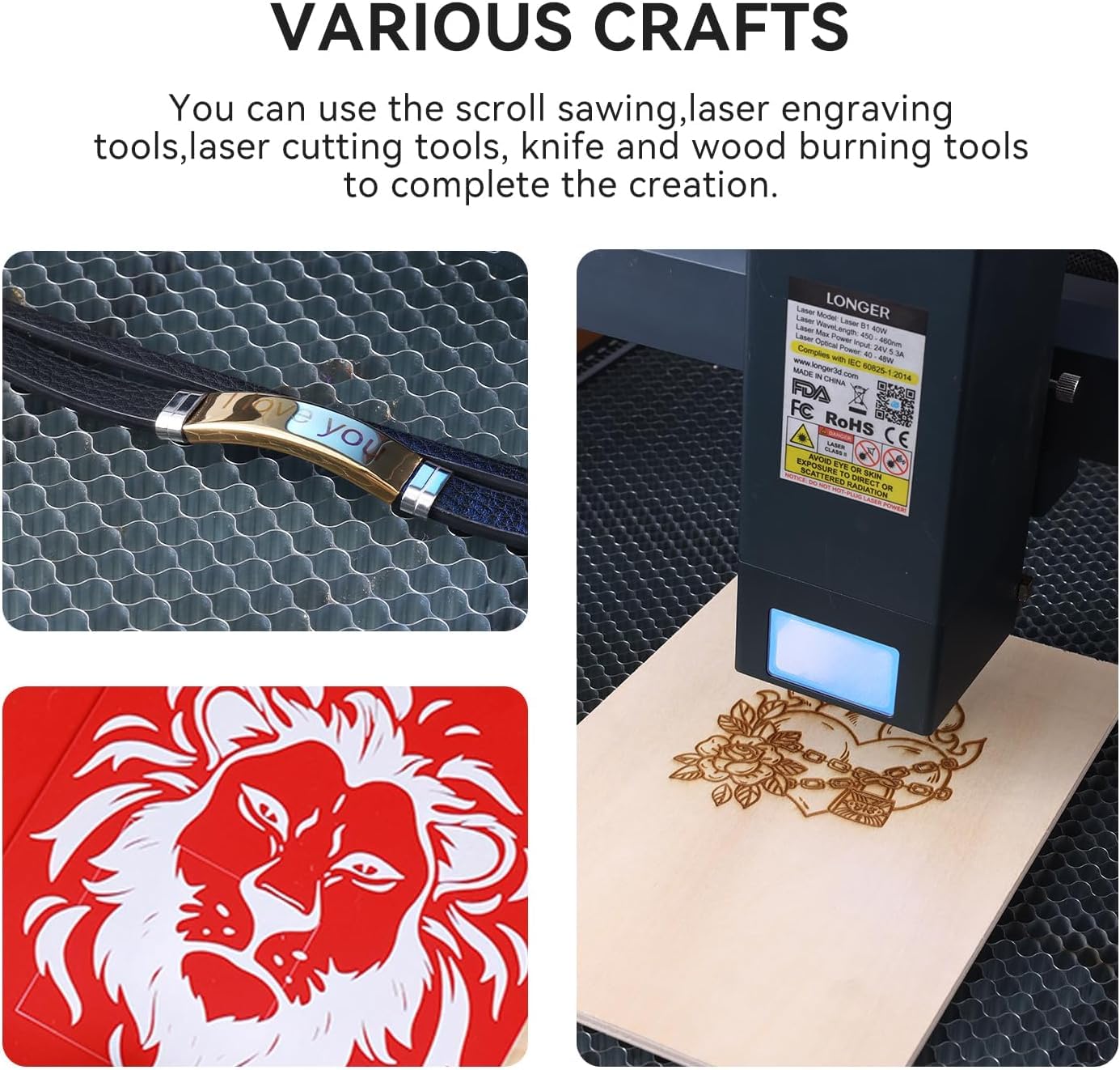 175-teiliges Laser-Gravur Material-Sortiment aus Holz, Metall & Acryl - DIY Starter Kit für Schlüsselanhänger, Hundemarken und Visitenkarten