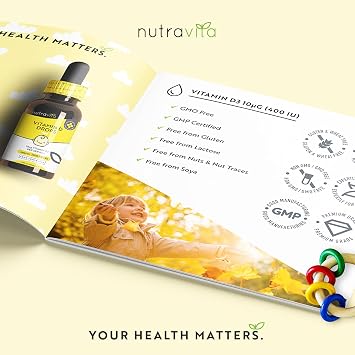 Nutravita Vitamin D3 Drops for Babies & Children 60 ml