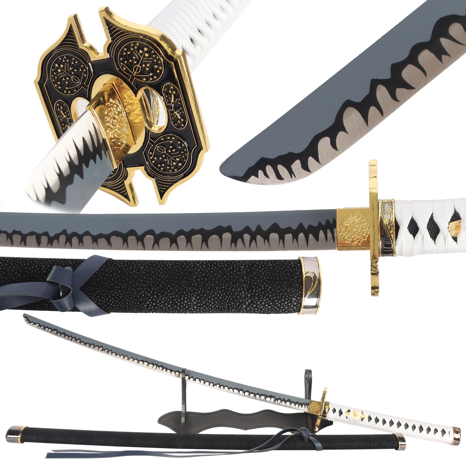 Yamato Sword,41inches Stainless Steel Katana Real Metal Hand Forged,Game 1:1 Cosplay Sword