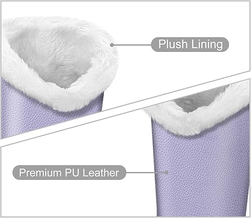Miniatura 58 de Fintie Soporte para anteojos forrado de felpa con base magnética, estuche de cuero vegano prémium para lentes