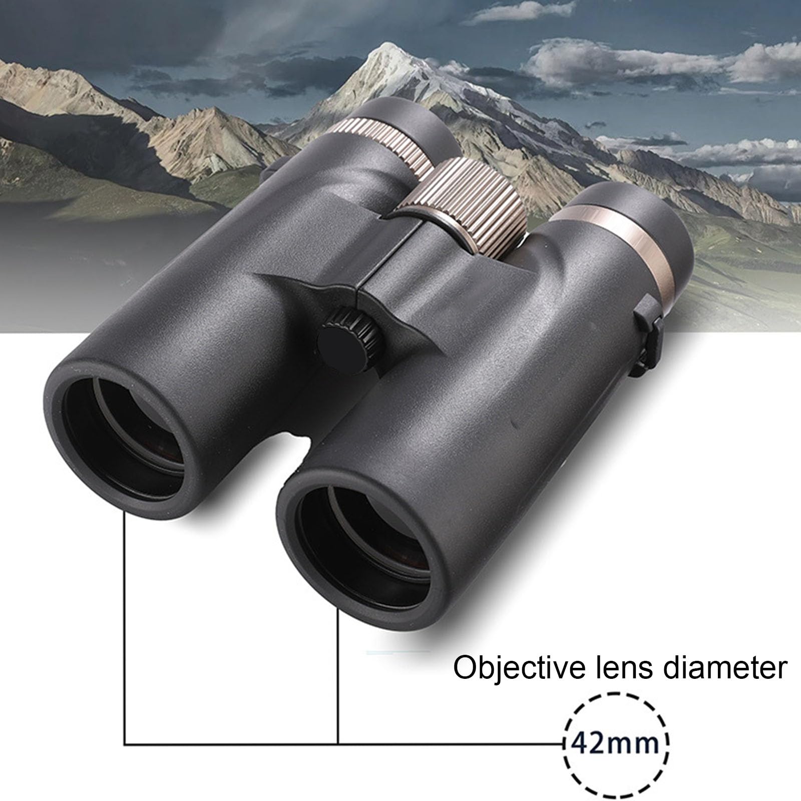 Prismáticos War-MAX 12x42 HD for Adultos, for observación de Aves, Caza, observación de Estrellas, Viajes, conciertos, Negros(Black)