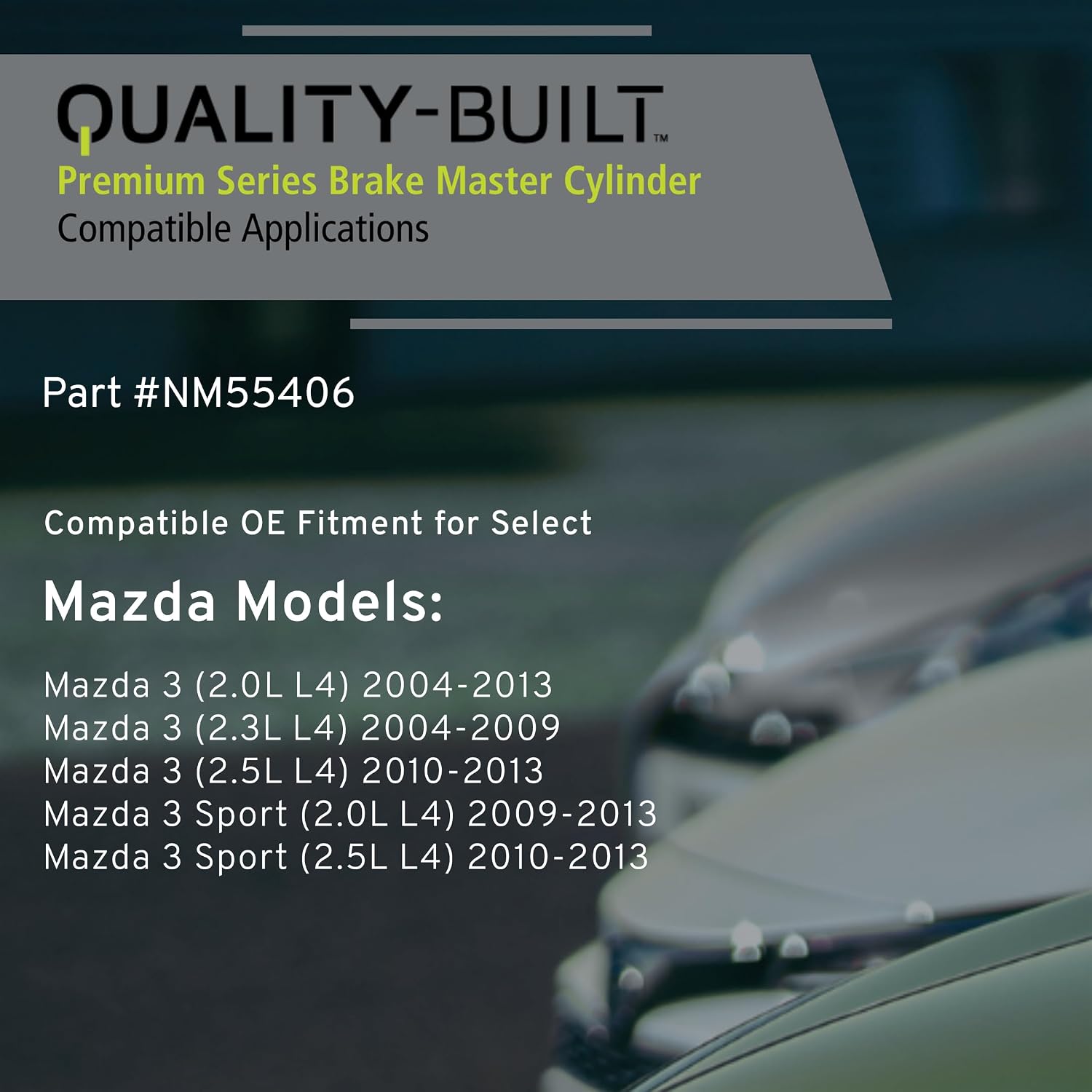 QUALITY-BUILT Brake Master Cylinder with Reservoir, NM55406, Compatible with 2004-2013 Mazda (3,3 Sport)