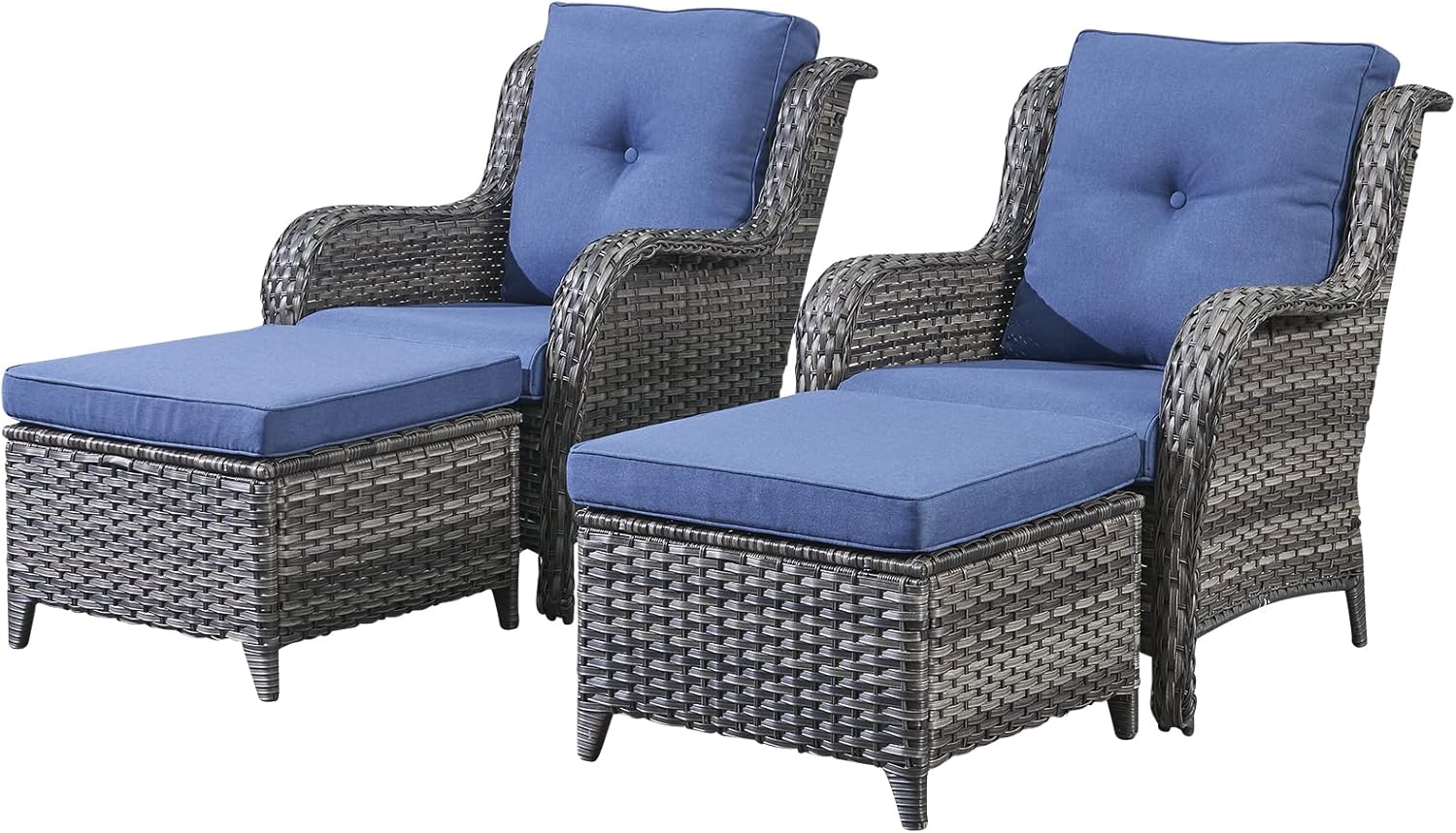 Rilyson Wicker Patio Furniture Set 4 Piece Rattan Outdoor