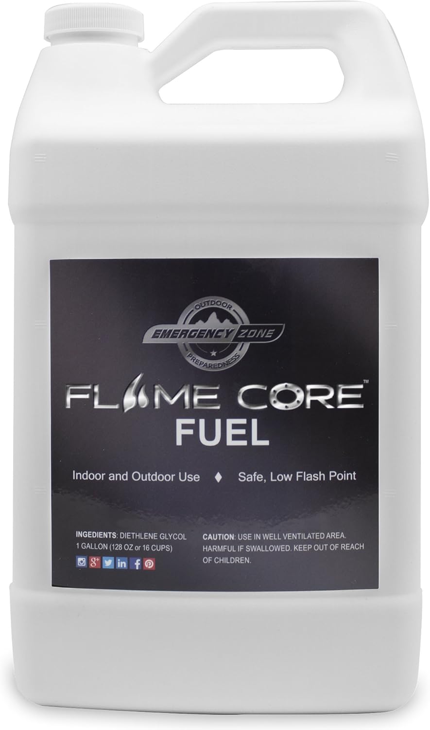 Emergency Zone FlameCore Reusable Fuel Cell Gallon Fuel Refill, Choose 1 or 2 Pack