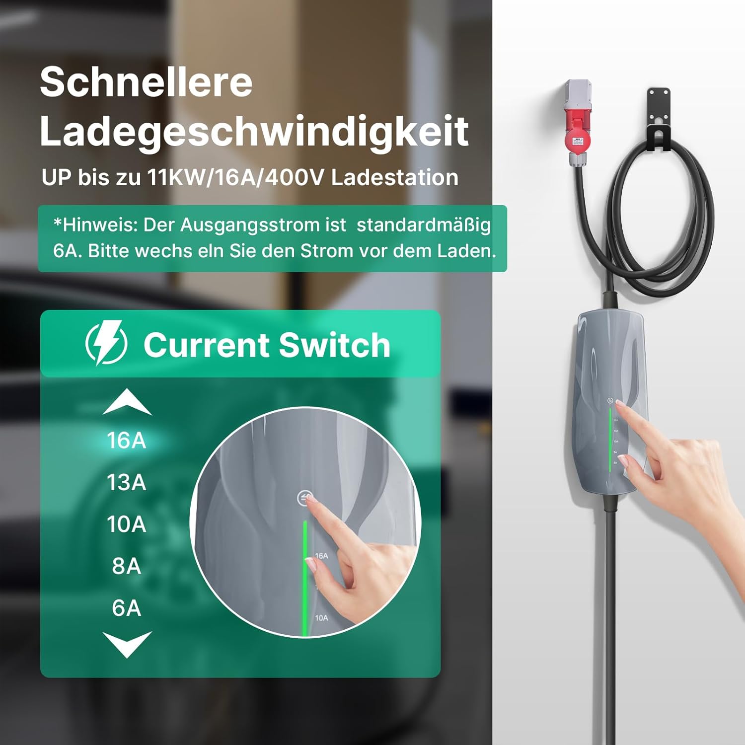 WISSENERGY EV Charger current switch interface