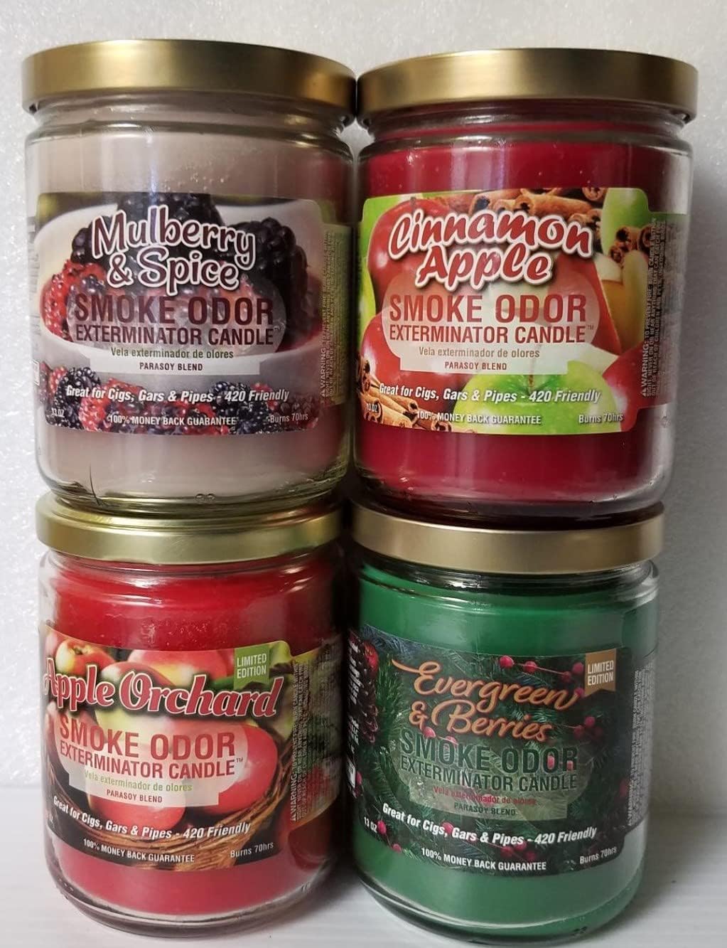 Smoke Odor Exterminator 13 oz Jar Candles Mulberry Spice