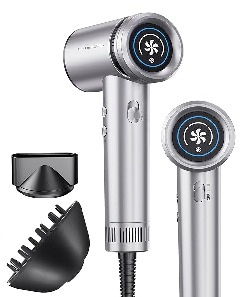 Cosy Companions Hair Dryer - High-Speed 150,000 RPM Hairdryer for Fast Drying, 500Million Negative Ionic & Thermo-Contro