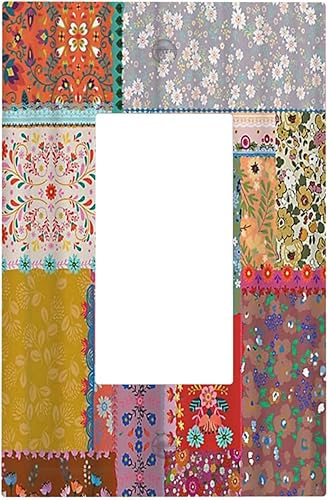 Miniatura 65 de Cubiertas de salida iridiscentes abstractas coloridas nubes dúplex de 1 cuadrilla, placa de cubierta de interruptor de luz arco iris, placas