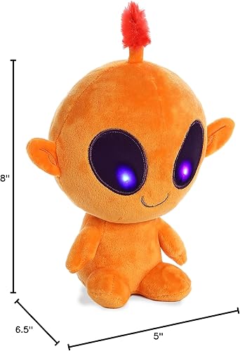 Miniatura 9 de Aurora Interstellar Galactic Cuties - Animal de peluche alienígena con luz solar - Compañeros cósmicos - Diversión iluminadora - Rosa 8 pulgadas