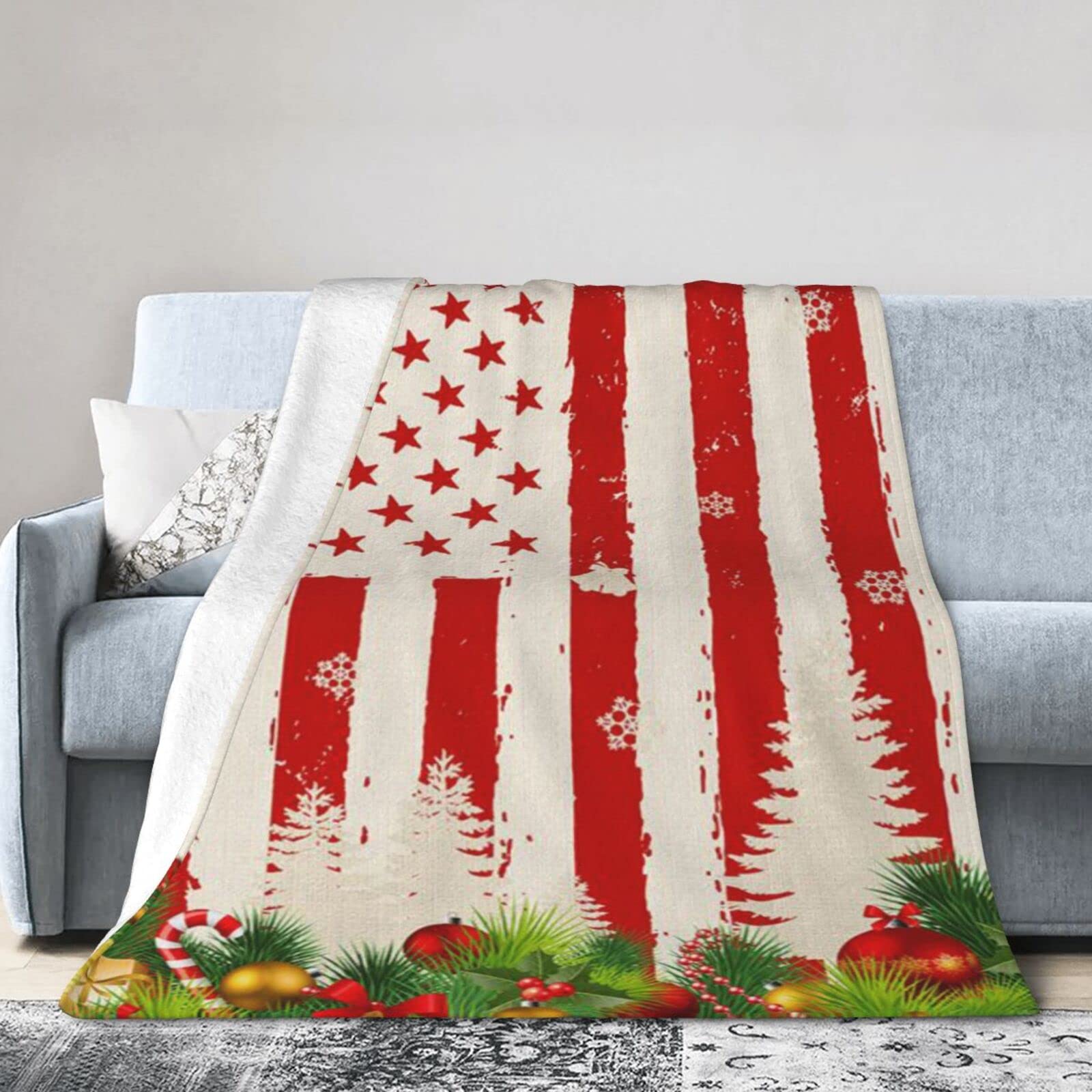 Lsjuee Flannel Fleece Blanket 40"X30" Christmas Bed Throw Blanket Quality Ultra-Soft Travel Winter Blankets for Boys Keep Warm