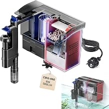 EXLECO Aquarium Filter 6W 500L/H External Filter Aquarium with UV Lamp