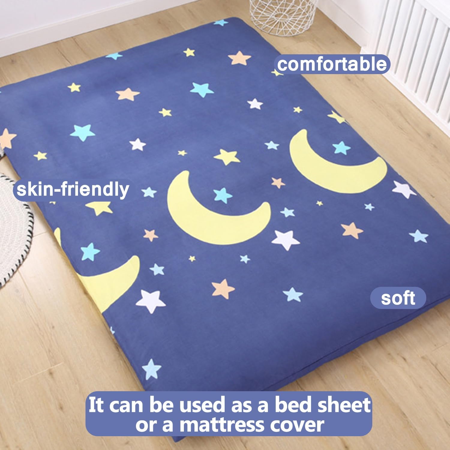 G,90x190cm,LDLCYCN Floor Futon Cover Soft Skin-Friendly Cotton Zippered Mattress Cover Full Wrap Dustproof Japanese Tatami Mattress Cover Sleeping Mat Cover Mattress Protector Washable