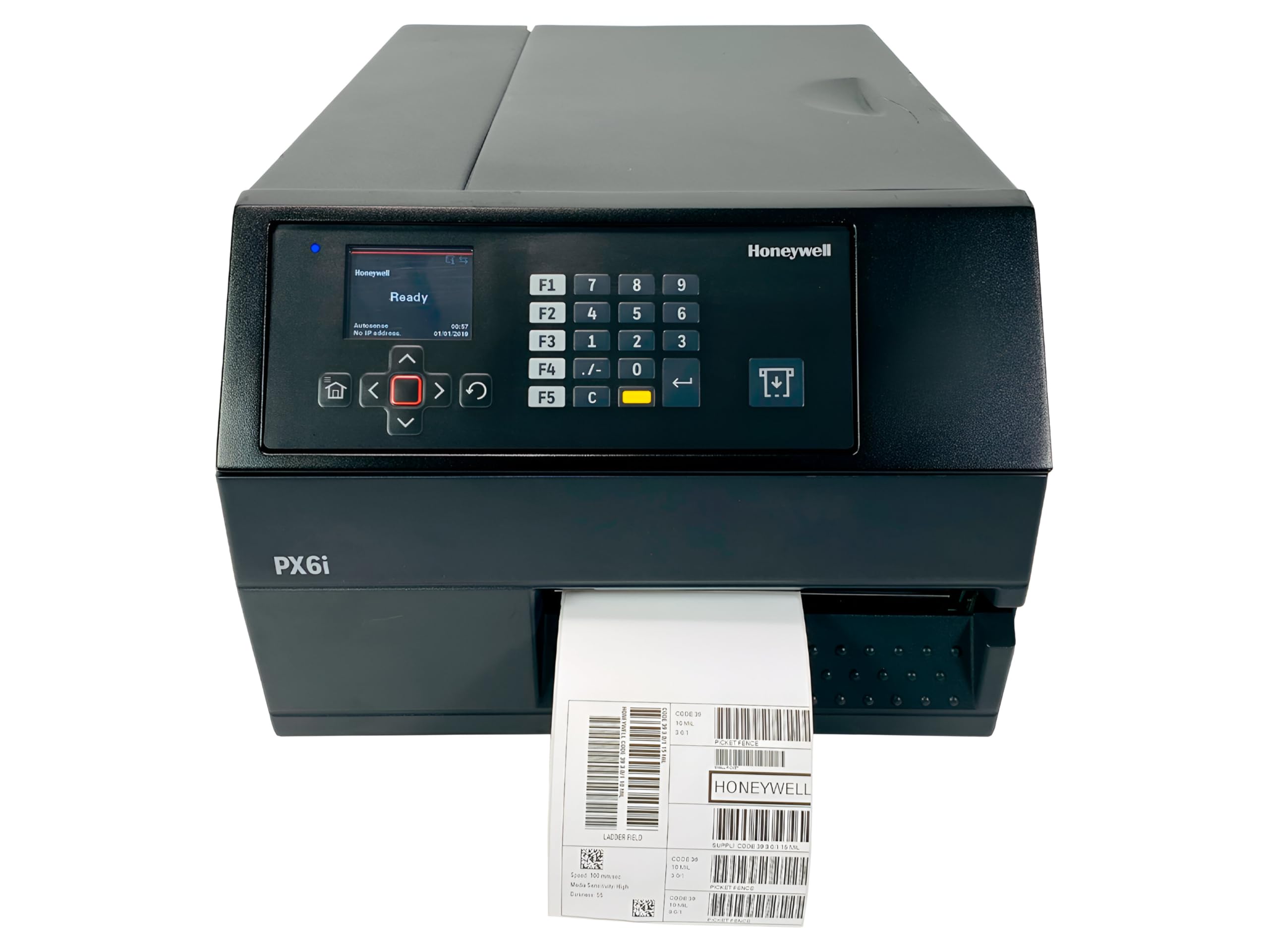 PX6i Thermal Transfer Barcode Label Printer USB LAN Serial Rewinder PX6E010000001120, Bundle Power Cord USB and Ethernet Cables (Renewed)