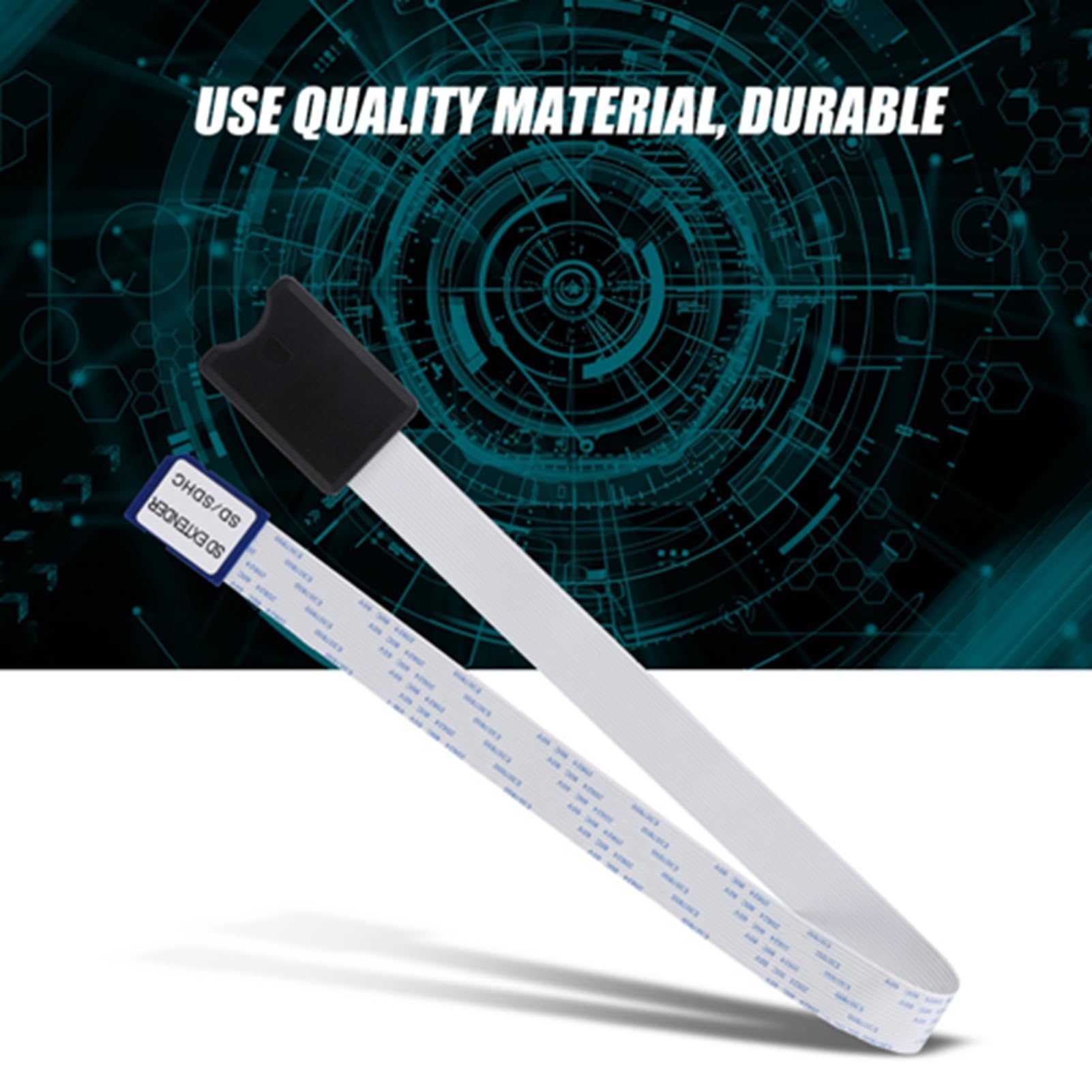 Naroote SD to SD Card Extension Adapter Cable, 48cm Flexible Memory Card Reader Extender Cord for Mini 3D Printer, A8, , Car GPS DVD - Convenient SD Extender