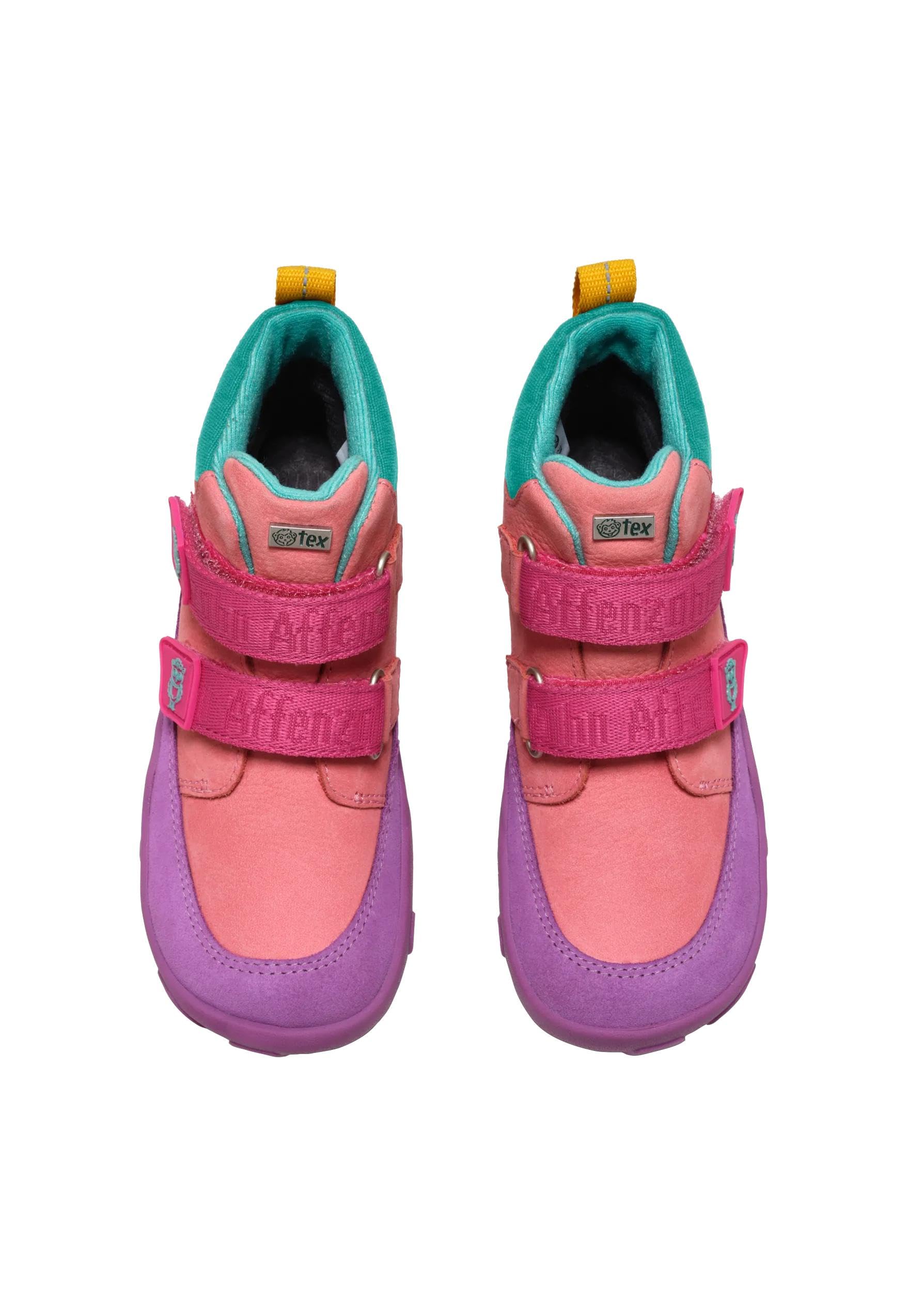 Affenzahn Scarpa Mezza Stagione Pelle Friendy in Pelle Traspirante Resistente alle intemperie con Suola Antiscivolo e Catarifrangenti, Misura 21-32
