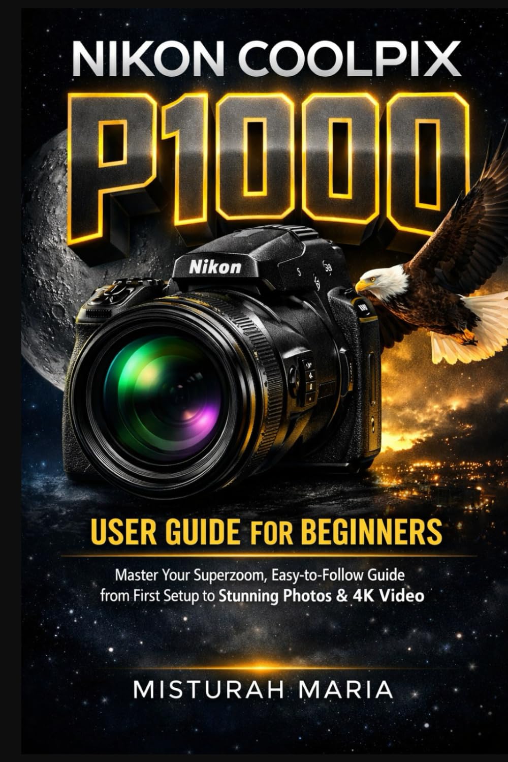 NIKON COOLPIX P1000 CAMERA USER GUIDE FOR BEGINNERS: Master Your Superzoom, Easy-to-Follow Guide from First Setup to Stunning Photos & 4K Video