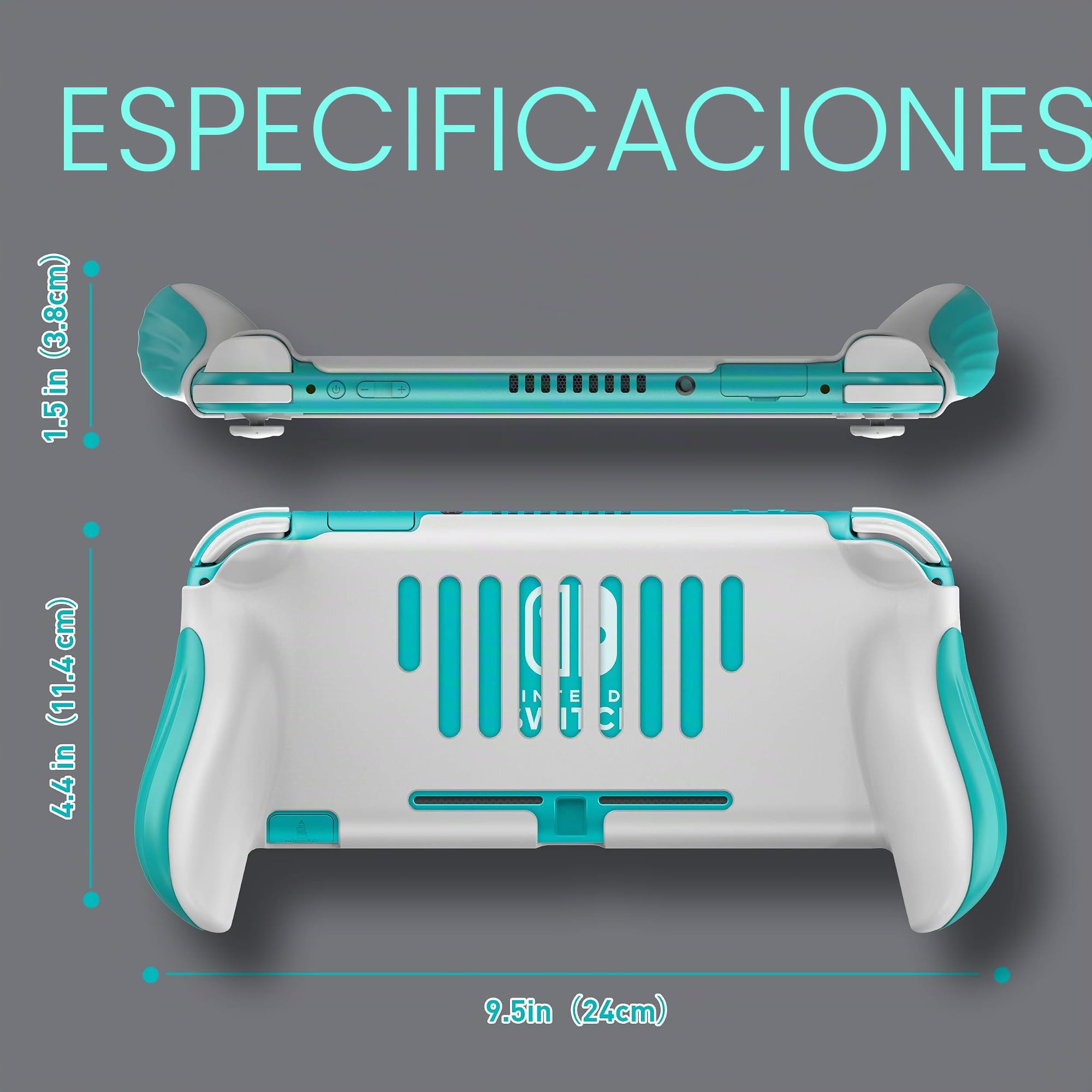 JUSPRO - Funda Protectora de Mano para Nintendo Switch Lite, Funda Ergonomía para Juegos de Mano, Accesorios compatibles con Nintendo Switch Lite