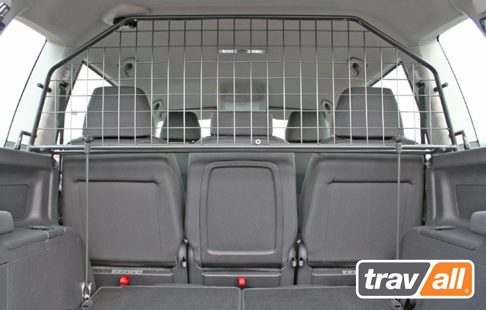 Travall Dog Guard compatible with VW Touran (2003-2015) Vehicle Specific Boot Guard Tailored Fit Luggage Pet Barrier Separator Heavy Duty Powder Coated Steel