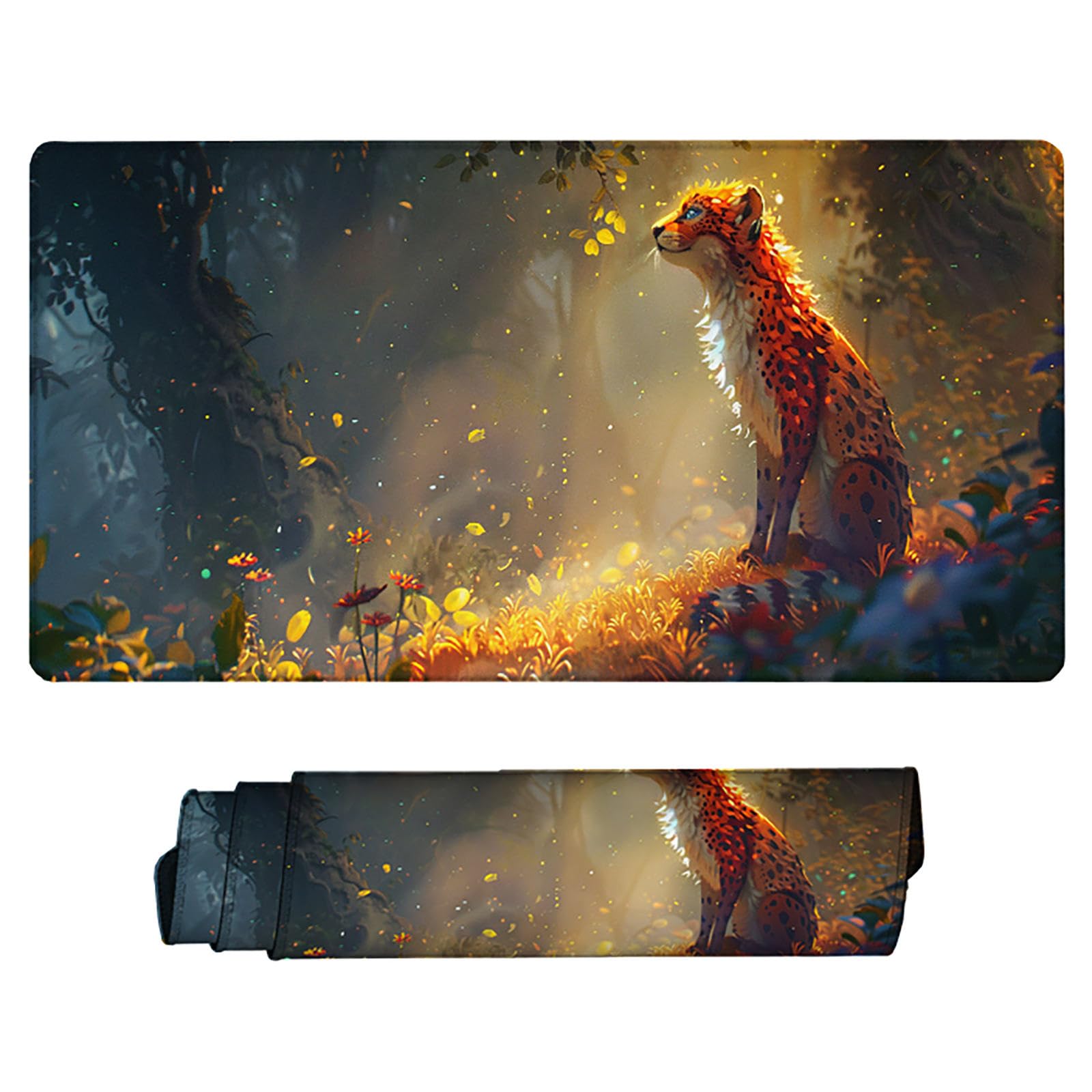 Żółta podkładka pod mysz XXL, podkładka na biurko, 1200 x 600 cm, szyte krawędzie, podkładka pod mysz, gumowa podstawa, podkładka pod mysz dla graczy, stabilna przyczepność na gładkich powierzchniach,