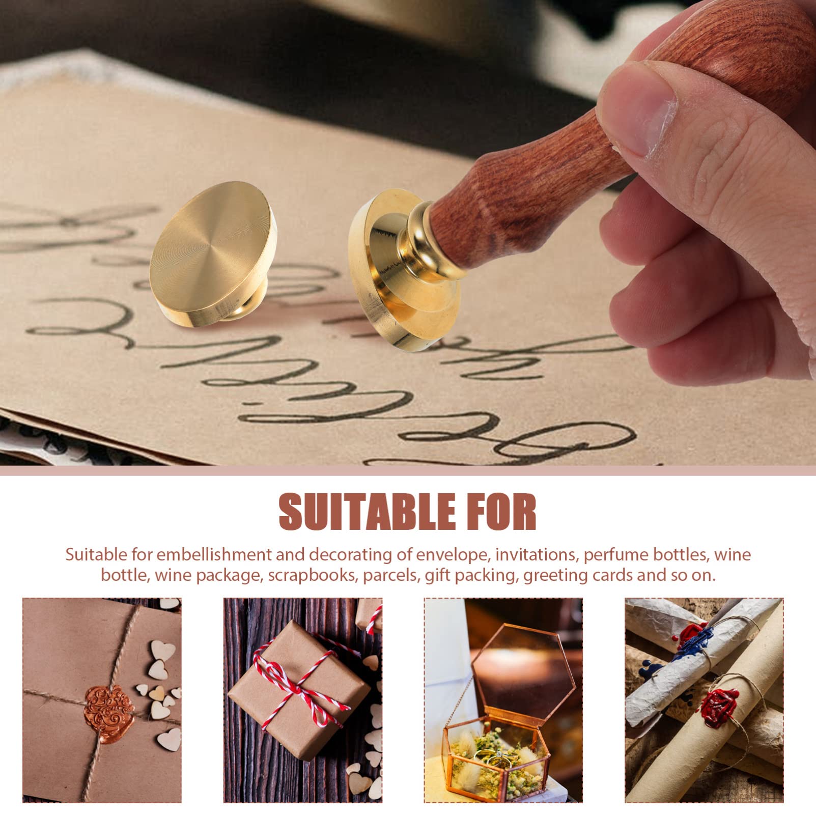 Kit Di Timbri Per Sigilli in Ceralacca Con Design Retrò Da 5 Pezzi Sostituzione Del Sigillo in Ottone Laccato Per Lavori Artigianali Fatti A Mano