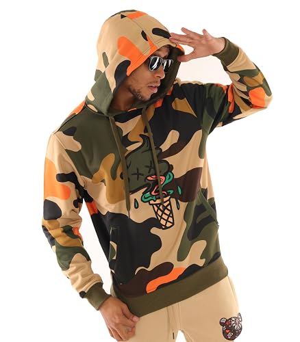SCREENSHOT-FLEECE HOODIE 4202 Mens Urban Streetwear NYC Graffiti Embroidery Patch
