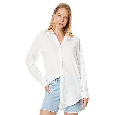 Lilla P Long Sleeve Button Down Tunic Women