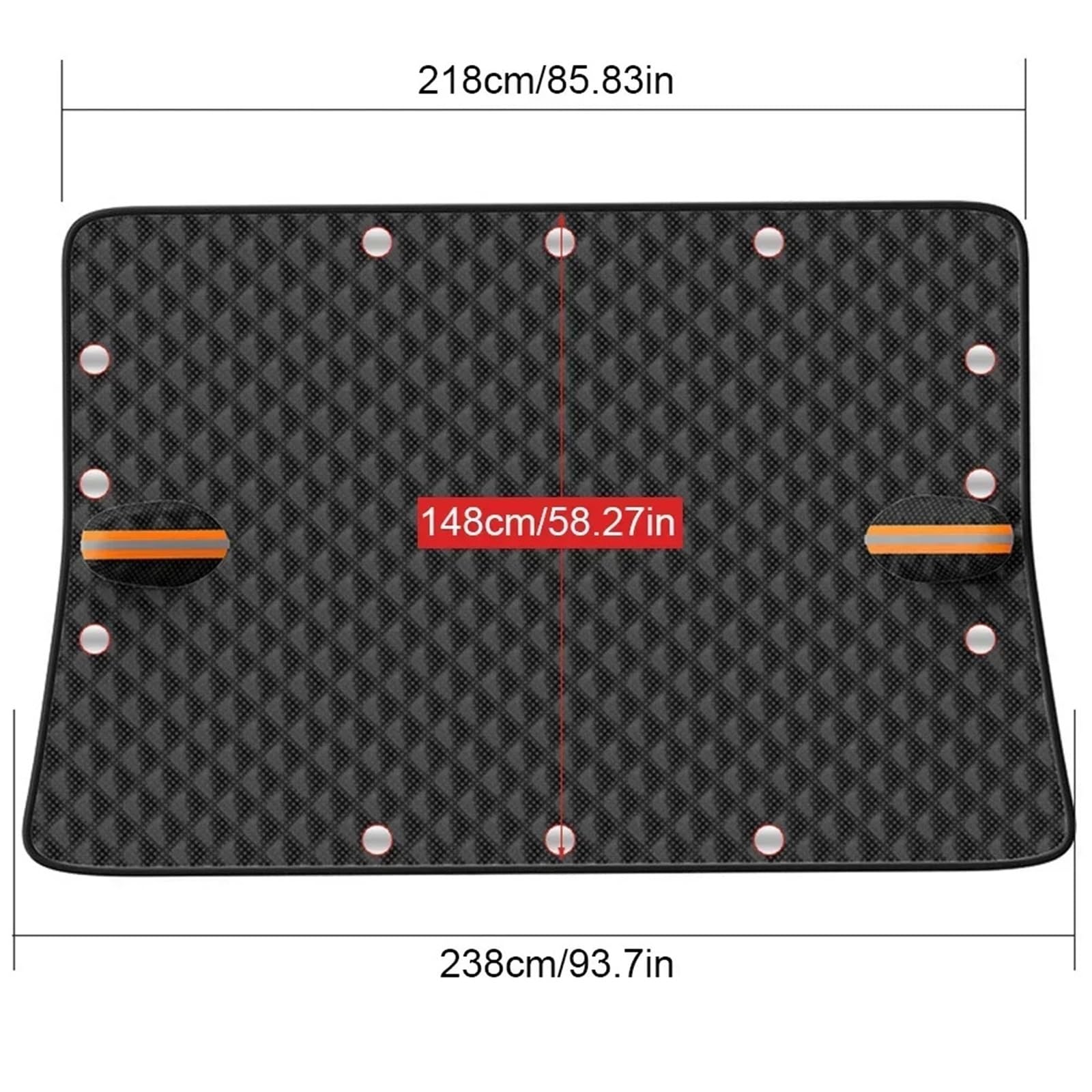 Protector de Parabrisas magnético para Todo Tipo Clima, Cubierta Parasol Impermeable a Prueba heladas Protector Parabrisas Coche(Black-2PCS)
