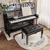 Tapijt voor staande piano's 160x70cm, pianokruktapijt 110x110cm, geluiddichte mat Ruisonderdrukkende deken Anti-vibratiemat, antislip vloerkleed voor vloer, piano en stoel