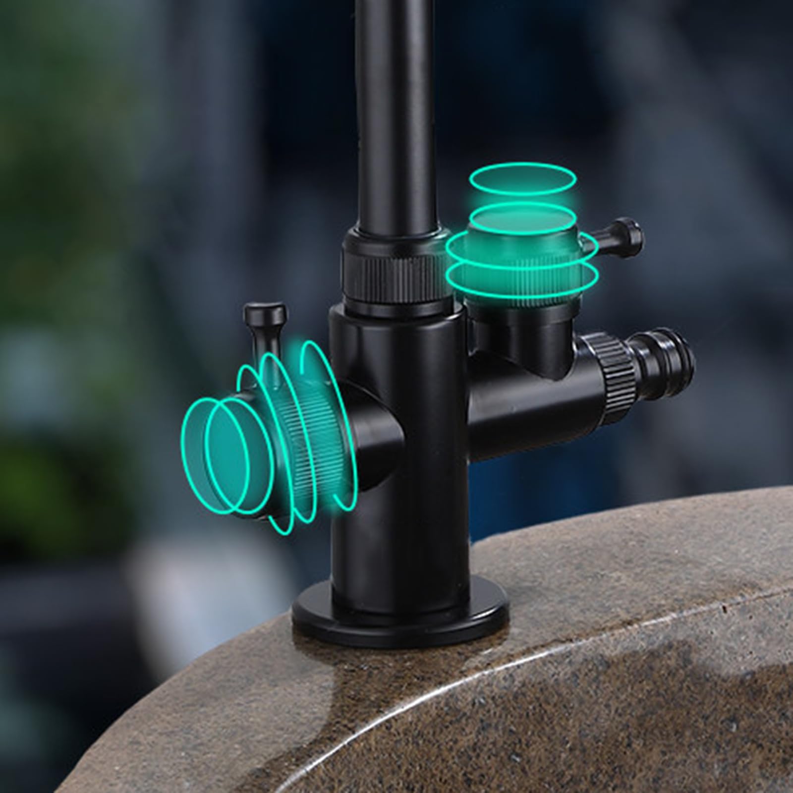 Grifo Exterior Resistente A Las Heladas Giratorio De 360° Grifo Lavadora Doble Salida De 1/2 Pulgada Solo Agua Fría Doble Manija,Antigüedad
