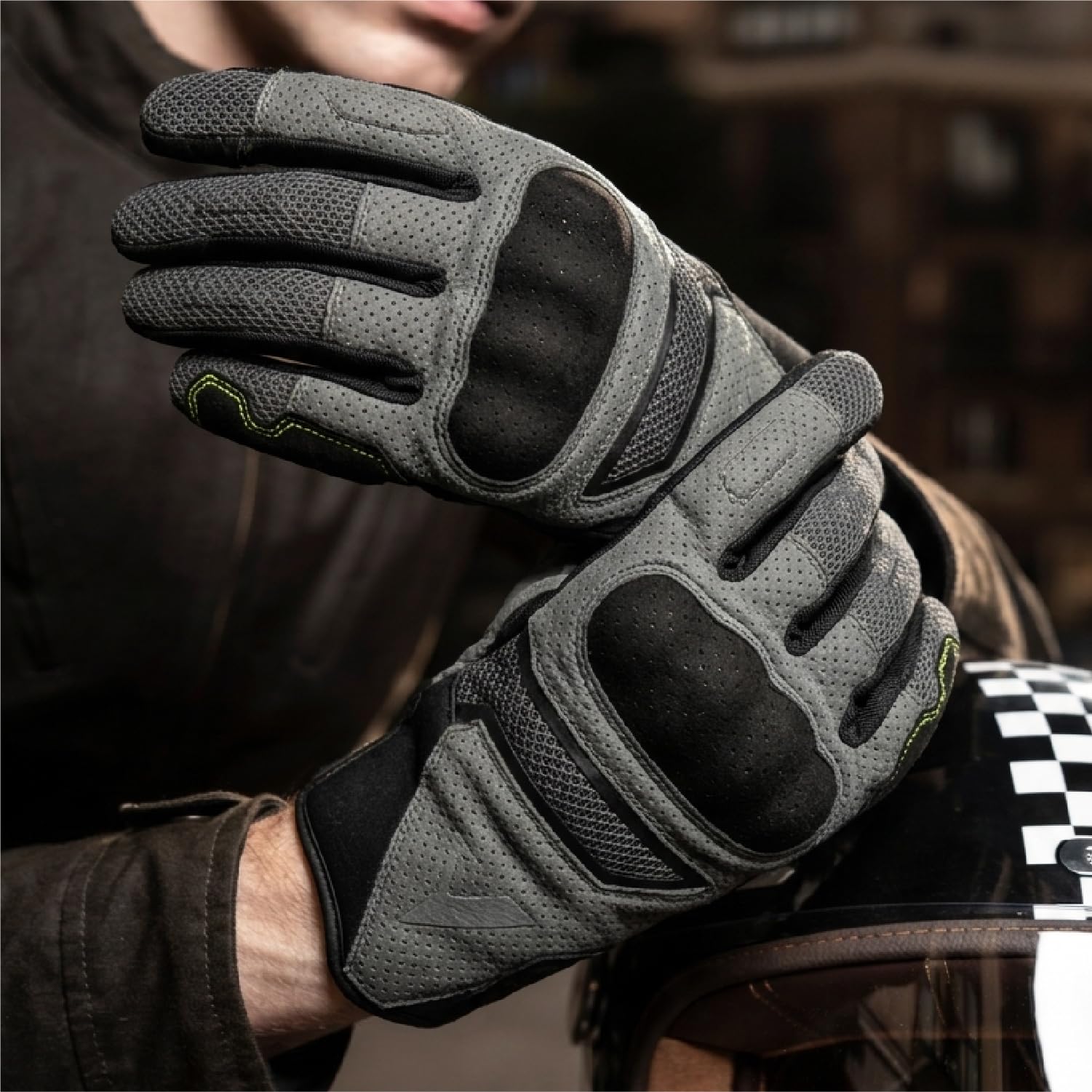 BY CITY - Guantes Elbrus Hombre - Amara Y Malla Resistentes A La Abrasión