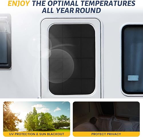 Miniatura 3 de Persiana para ventana de puerta de caravana, cubierta opaca plegable para caravana, protección contra rayos UV, cubierta de ventana de puerta de