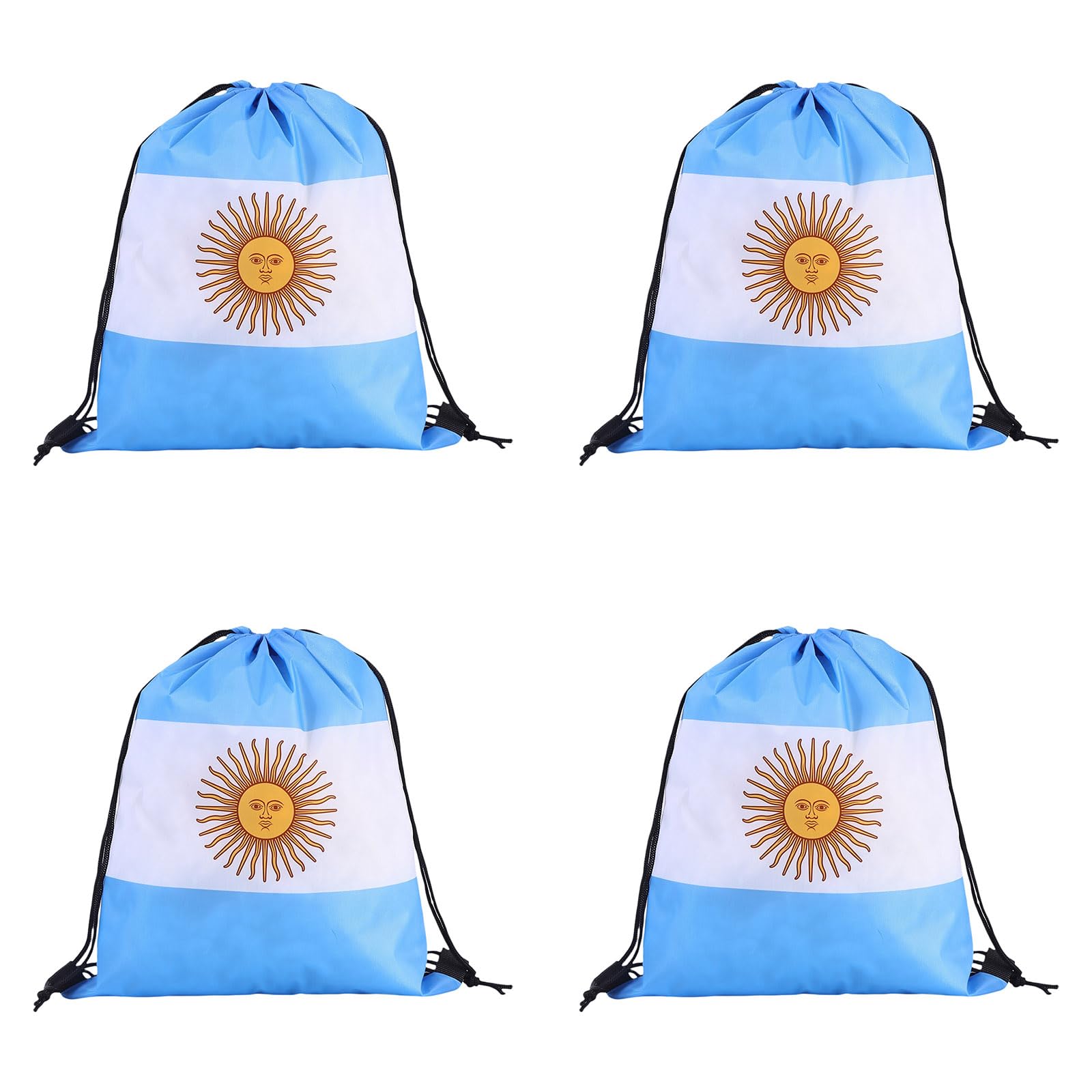 hogtnd Multipacks of 4 Sturdy Pockets with Flag Pattern Collectable Sports Bags for Sports Enthusiasts and User-friendly Shoppers Recyclable Flag Pockets