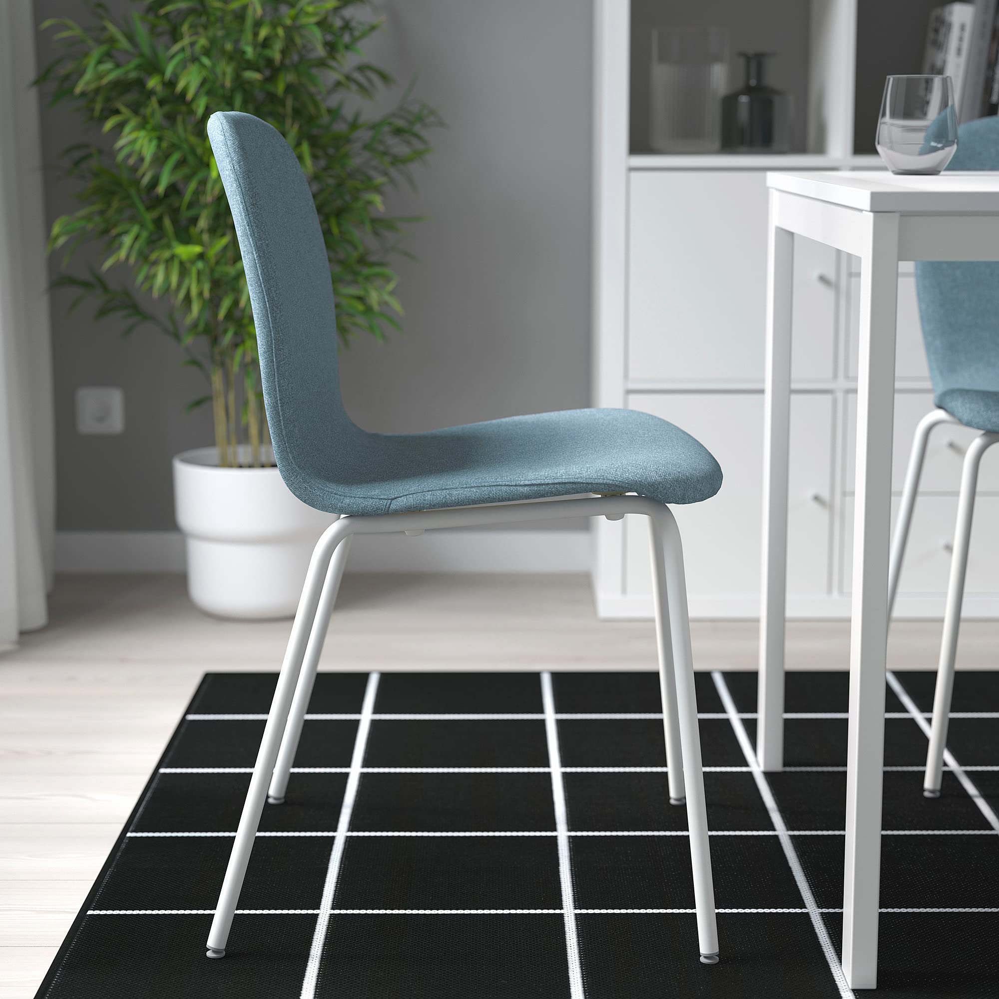 Ikea KARLPETTER chair, Gunnared light blue/Sefast white : Amazon