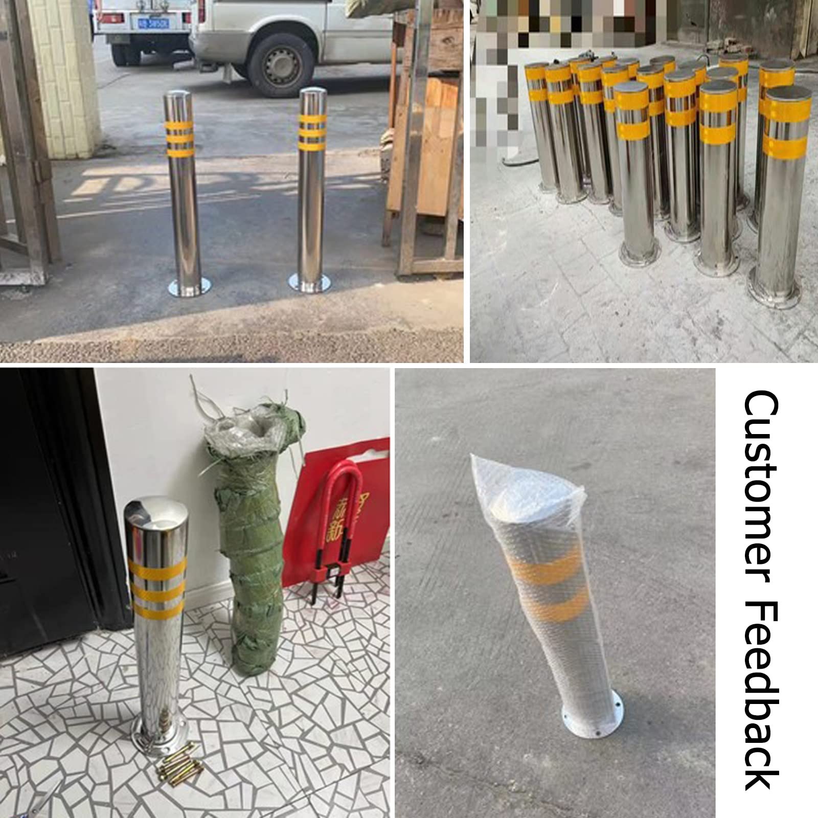 Poste Delimitador De Tráfico, Poste Delimitador De Conos De Seguridad, Poste Delimitador Removible, Conos De Tráfico Vial con Cerradura Y Llaves, Barrera De Estacionamie,1 Pack-50cm/20in