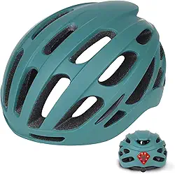 Capacete de bicicleta adulto masculino e feminino, capacete de ciclismo de estrada com luzes traseiras seguras, capacete de bicicleta unissex para ciclismo