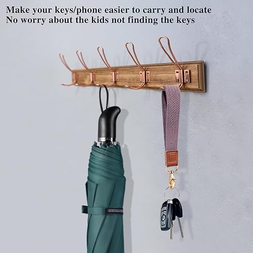 Miniatura 3 de Fishent Llavero elástico para muñeca, trenzados, bonitos cordones de muñeca para llaves, llavero para mujeres y hombres, correa de muñeca para