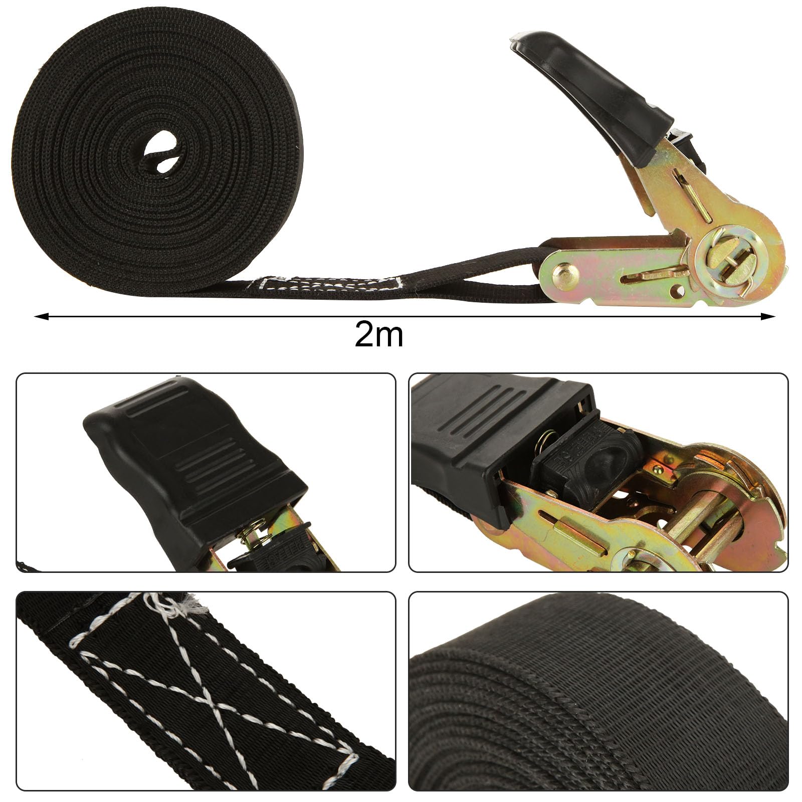 6Pack Ratchet Straps, 20Ft Ratchet Tie Down Straps, 1700 LB Break Strength Ratchet Cargo Straps with Safety Lock S Hooks & Rubber Handle for Moving Cargo, Motorcycle, Appliances, Lawn Equipment