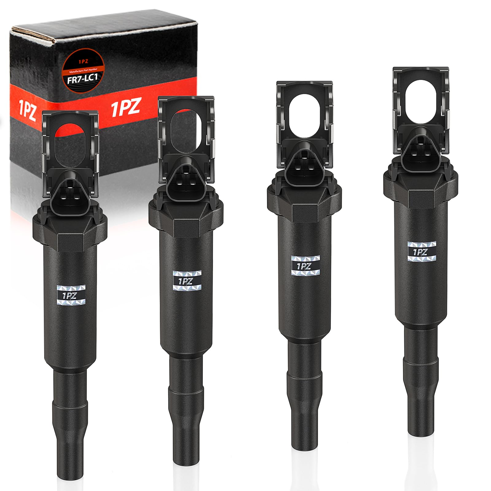 1PZ FR7-LC1 4 bobines d'allumage remplacement pour E81 E87 F20 F21 BMW Mini R55 R56 R57 R58 R59 R60 R61 Série E46 E60 E85 E90 Peugeot 207 208 308 508 pour références 0221504470 12137562744 12137551049
